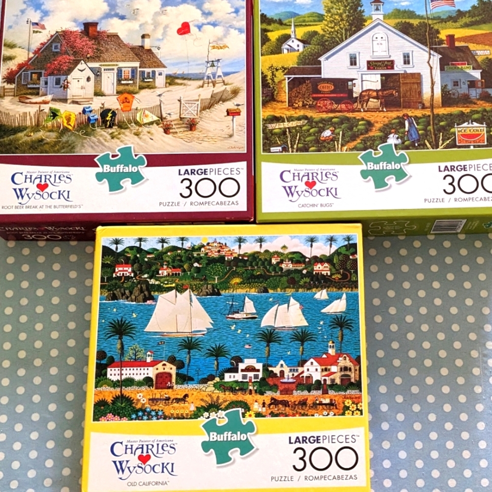 3 Charles Wysocki Jigsaw Puzzles